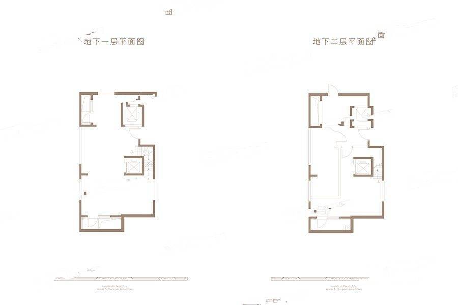 北京禧瑞春秋地下一,二层平面图户型图_首付金额_4室4厅4卫_350.