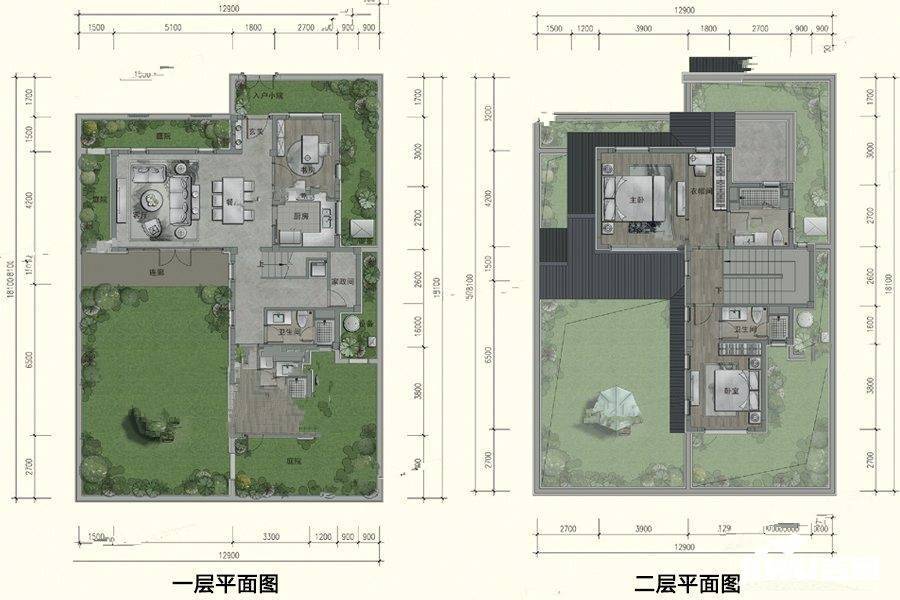 龙源十里风荷f户型164㎡北进