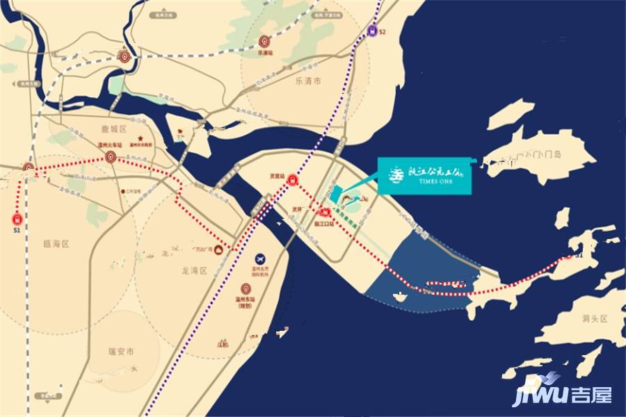 瓯江公元上城位置交通图