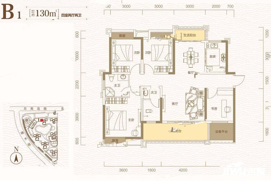 润和滨江府232#b1户型