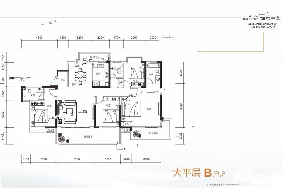 润和湘江天地b户型