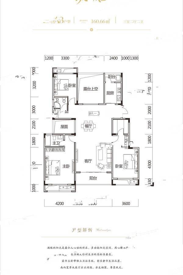 湘潭天元美居乐珑庭a3户型图_首付金额_3室2厅2卫_160