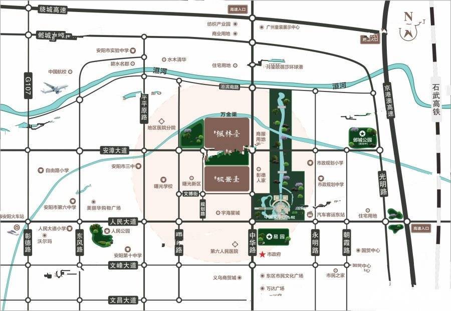 润安枫林台位置交通图