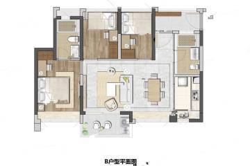 广州万科金色里程户型图-房型图-平面图-吉屋网