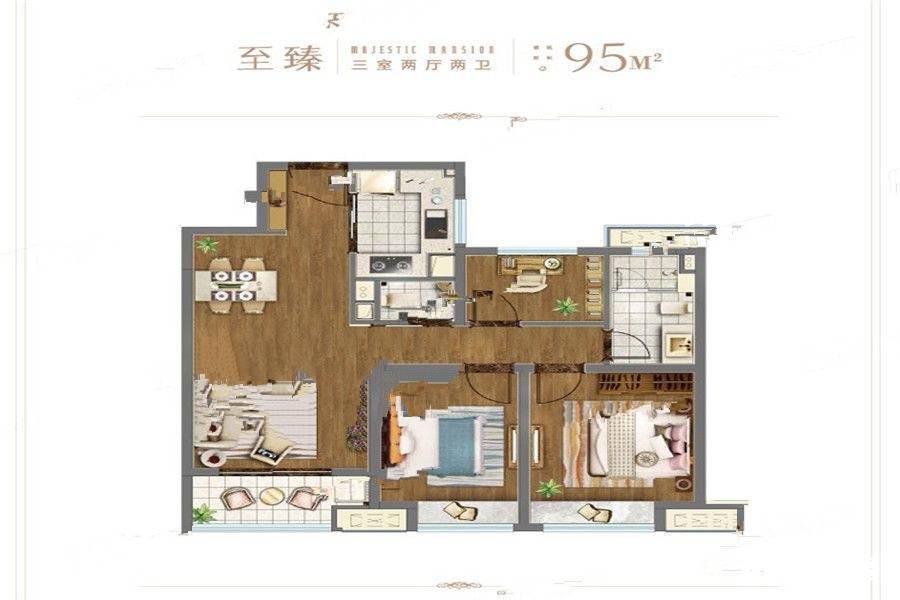 凯迪融创御园3室2厅2卫95平少有