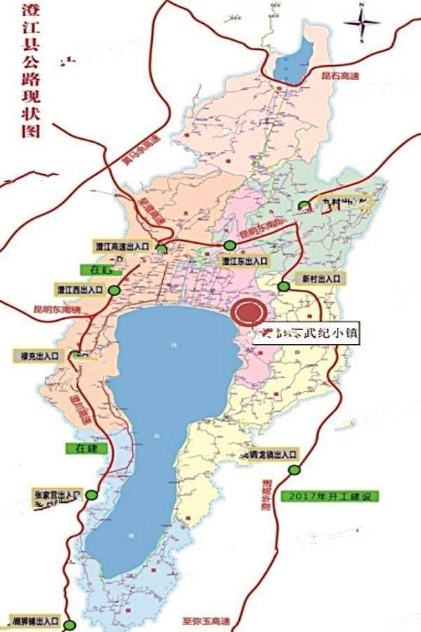 抚仙湖欢乐大世界位置交通图