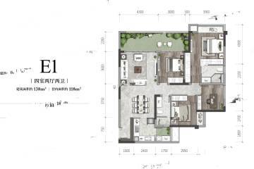 重庆金辉长江铭著户型图-房型图-平面图-吉屋网