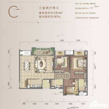 重庆合景誉峰户型图-房型图-平面图-吉屋网