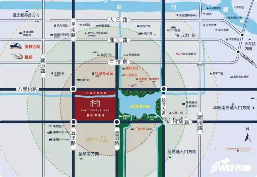 置地雙清灣中心位置交通圖