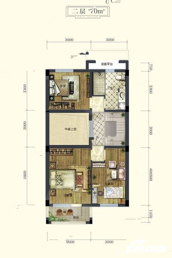 大连大华诺斐墅d3联排右边套户型201平-2户型图_首付