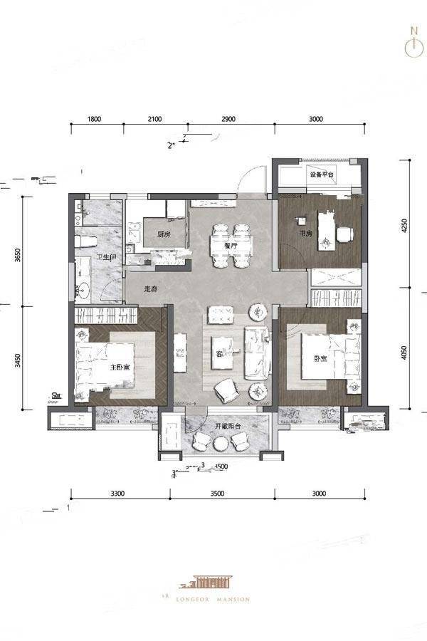 大连大连龙湖天璞中叠149平户型户型图_首付