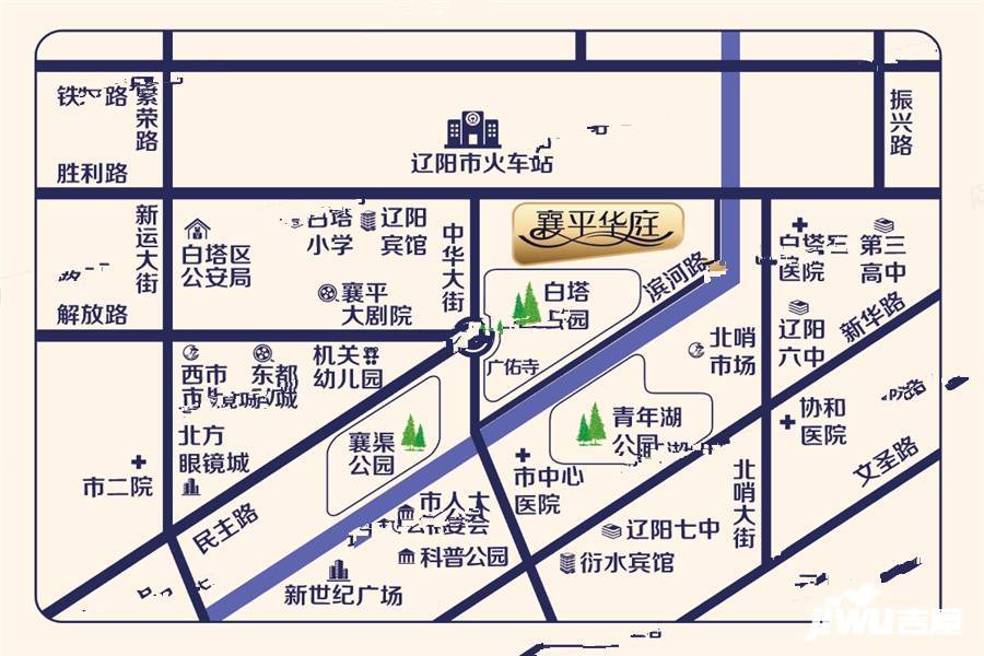 中國鐵建襄平華庭位置交通圖