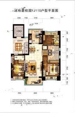 (待售)嵩明碧桂园3房户型户型图