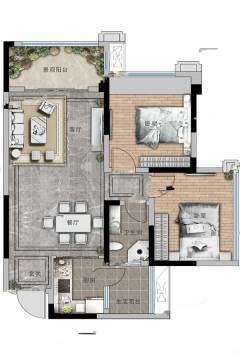 达州中迪绥定府户型图-房型图-平面图-吉屋网