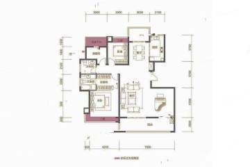 合肥文一塘溪津门户型图-房型图-平面图-吉屋网