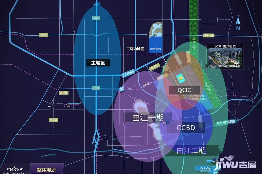 西安曲江ccbd交大南洋时代外景图/效果图19 吉屋网