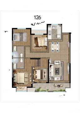 (在售)中骏雍景湾4房户型户型图