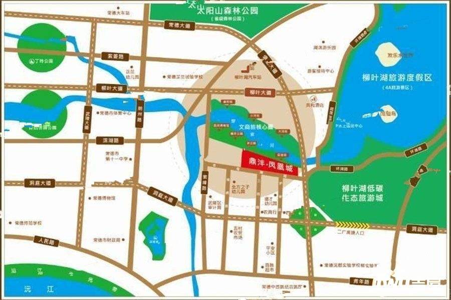 鼎沣凤凰城位置交通图