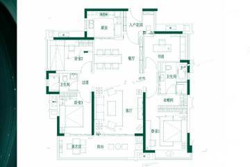 佛山万科金域蓝湾二期户型图-房型图-平面图-吉屋网