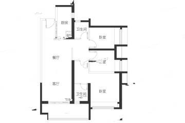 佛山保利天寰户型图-房型图-平面图-吉屋网