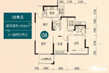 佛山鸿安御花园户型图-房型图-平面图-吉屋网