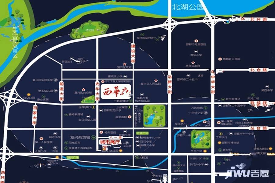 翠湖西華府位置交通圖