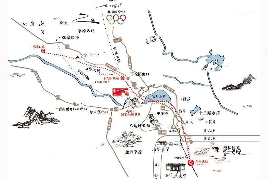 京科北平苑位置交通图
