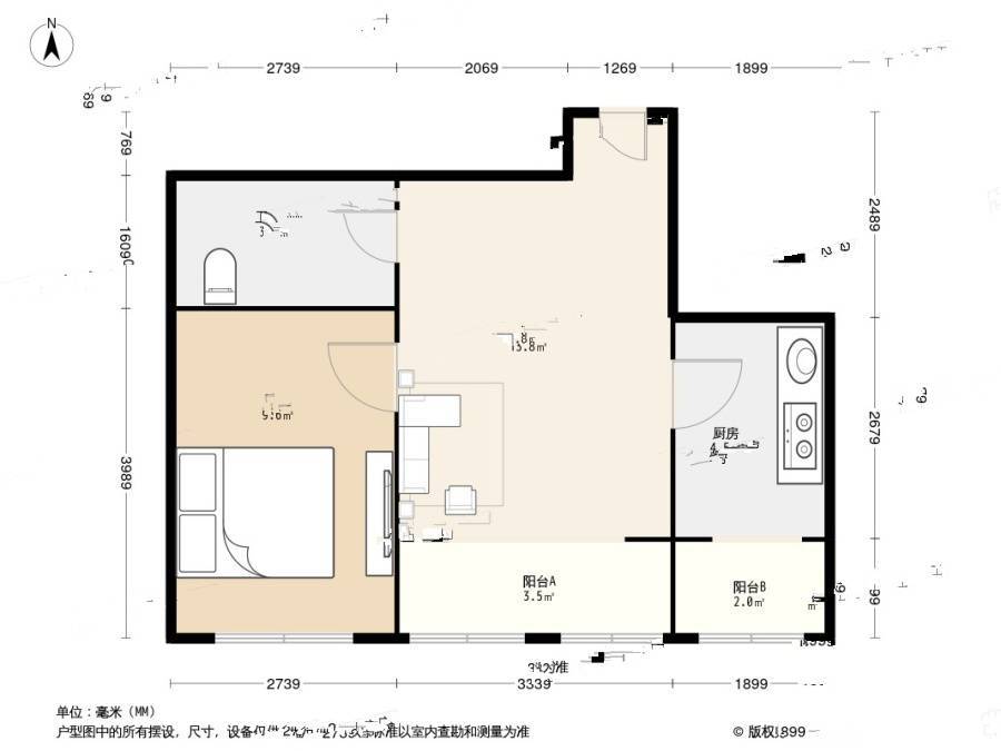 瑞康家园瑞康家园1居室户型图