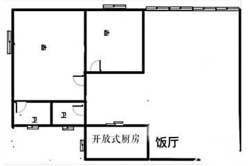 (待售)恒通云鼎国际公寓2房户型户型图