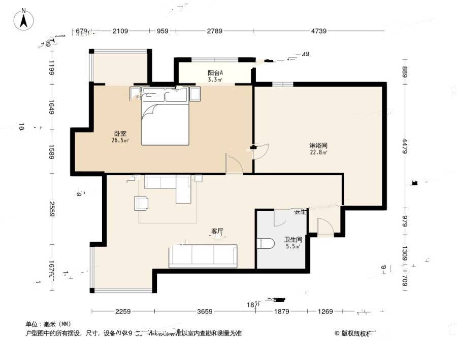 碧鸿海悦园碧鸿海悦园1居室户型图