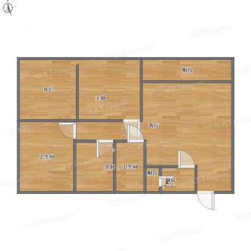 (待售)正方盛和苑2房户型户型图