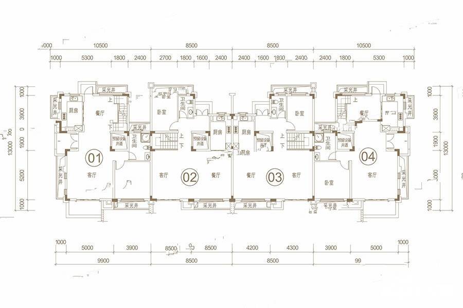 御城花园4室2厅4卫291㎡户型图