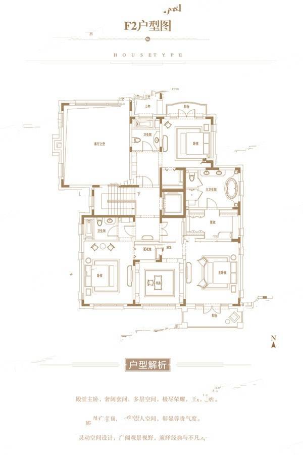 华侨城别墅岛4室3厅7卫700㎡户型图