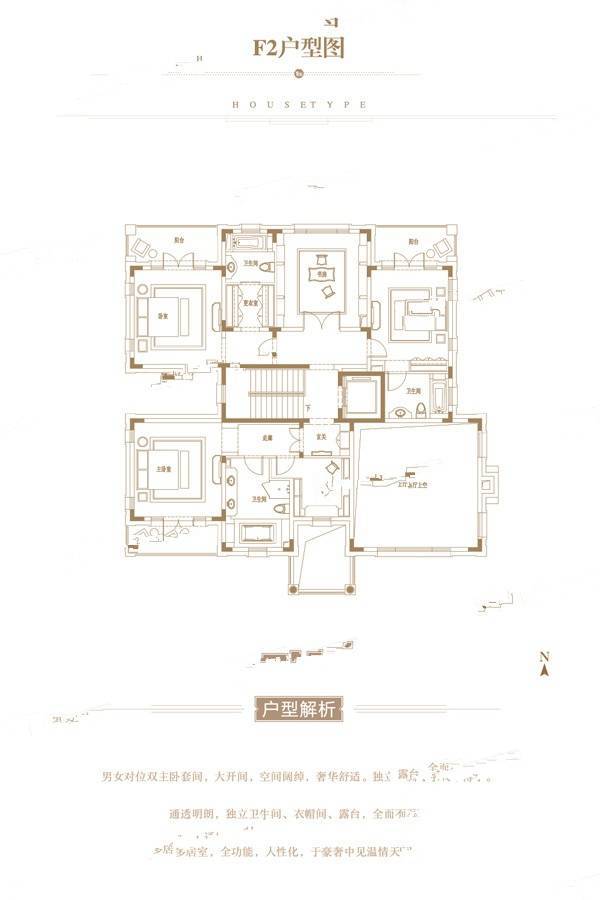 华侨城别墅岛4室4厅7卫675㎡户型图