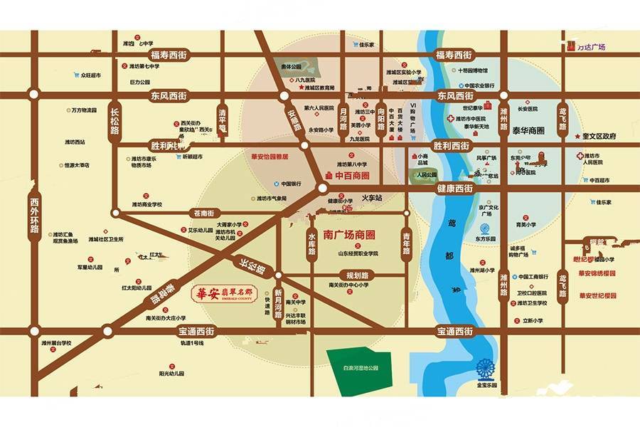 华安翡翠名郡位置交通图