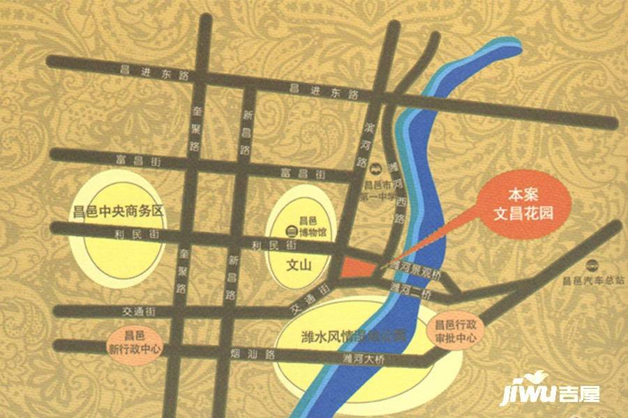 文昌花园位置交通图