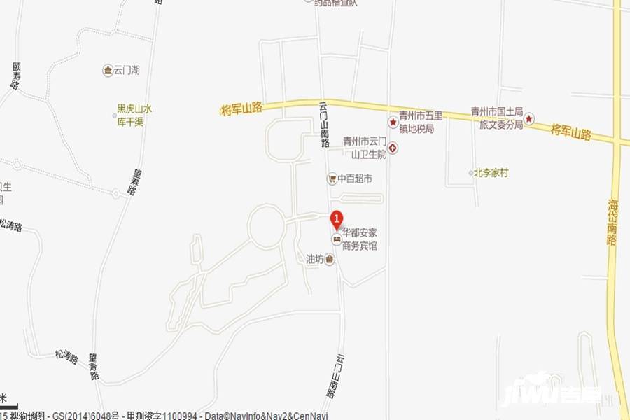 青州云门世泰园位置交通图