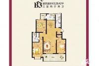 滨海桂冠3室2厅2卫128.4㎡户型图
