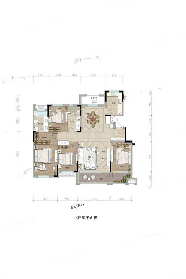 恒信绿城春风江南4室2厅2卫177㎡户型图