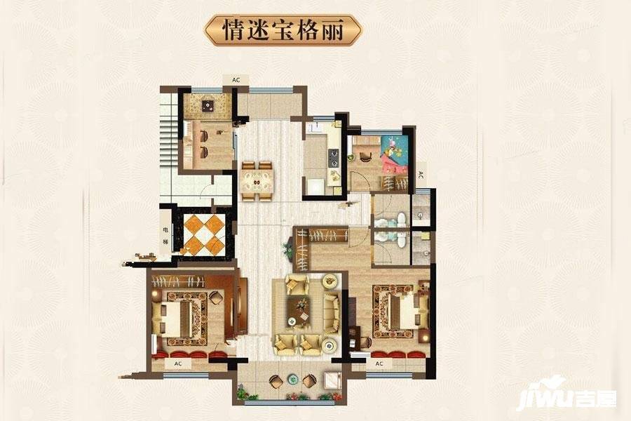 碧桂园凤凰台4室2厅2卫140㎡户型图