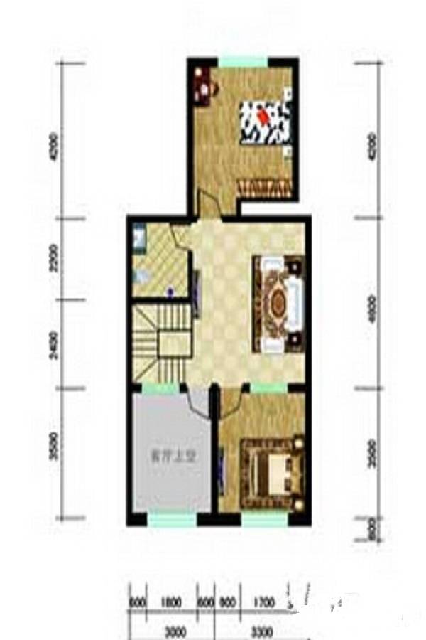 青州市锦绣江南2室2厅1卫90㎡户型图