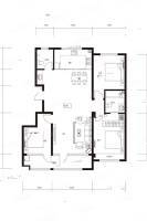 恒信崇文湖3室2厅2卫126㎡户型图