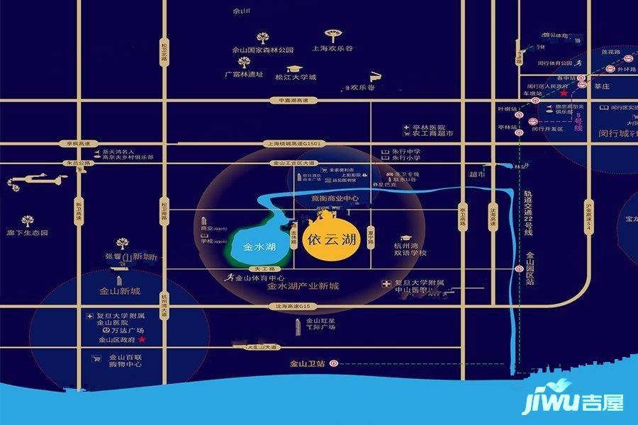 依云湖位置交通图图片