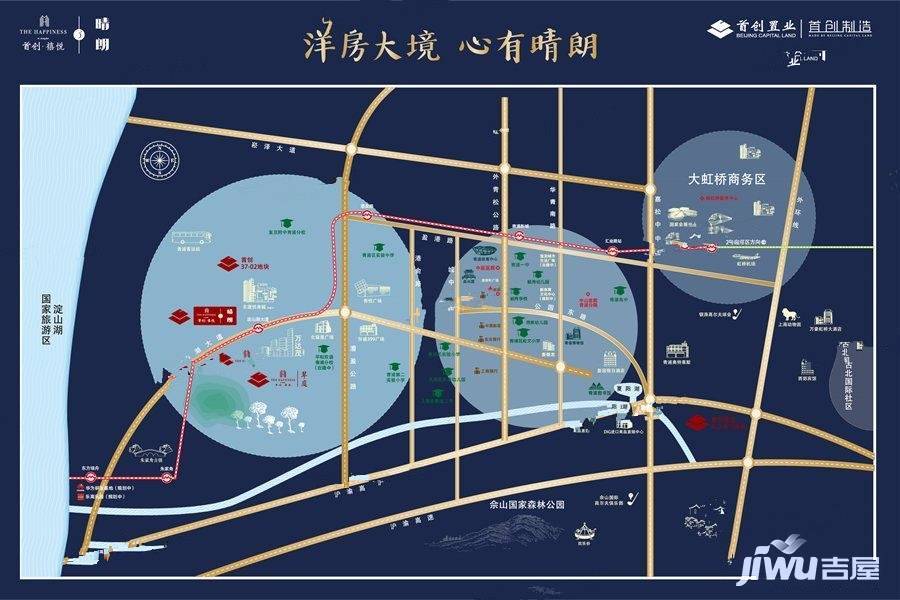 首创禧悦晴朗位置交通图图片