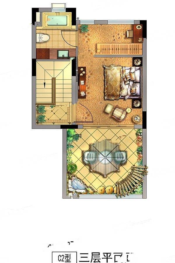 上实滨湖城海上湾鹭居3室3厅3卫120㎡户型图