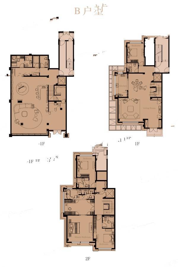 联仲都悦汇4室2厅4卫256㎡户型图