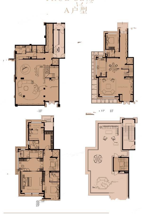 联仲都悦汇4室2厅4卫212㎡户型图