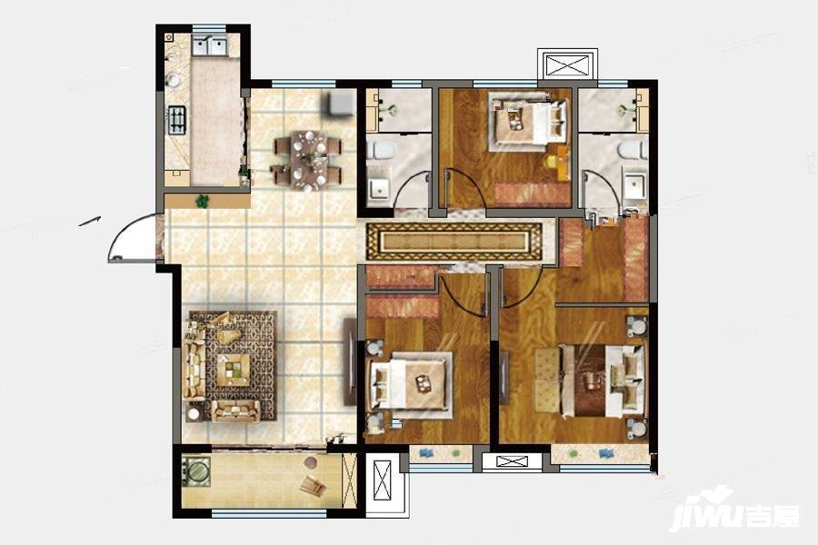 衡水保利拉菲公馆d2户型户型图