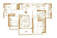 恒大城3室2厅1卫116㎡户型图