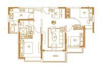 恒大城3室2厅1卫116㎡户型图